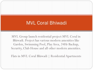 MVL Coral Bhiwadi