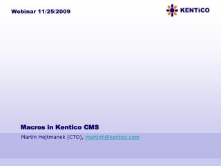 Macros in Kentico CMS
