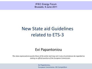 New State aid Guidelines related to ETS-3