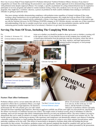 Legal Representative For Probation Infraction Resist With Legal Help!