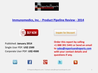 Pipeline Review on Immunomedics, Inc. - Product Industry 201