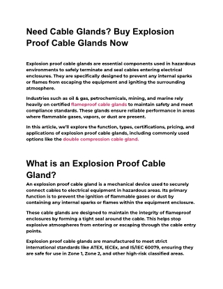 Need Cable Glands_ Buy Explosion Proof Cable Glands Now (1)