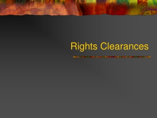 rights clearances 2011