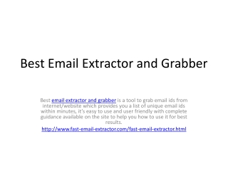Best Email Extractor and Grabber