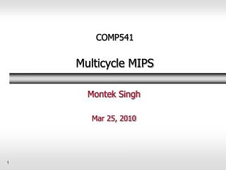 COMP541 Multicycle MIPS