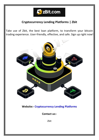 Cryptocurrency Lending Platforms  Zbit