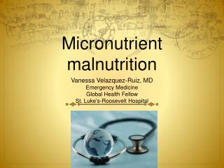 Micronutrient malnutrition