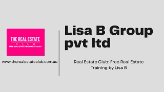 Real Estate Club Free Real Estate Training by Lisa B  