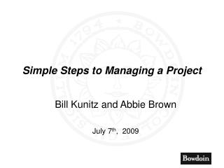 Simple Steps to Managing a Project