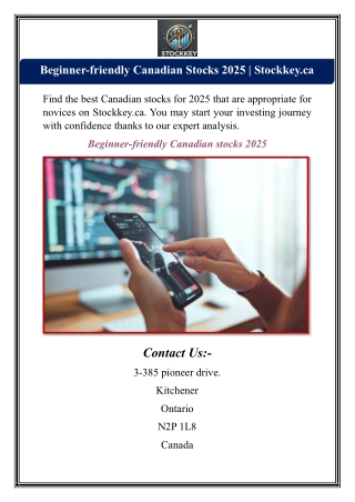 Beginner-friendly Canadian Stocks 2025 | Stockkey.ca