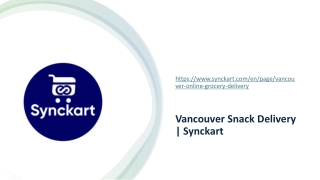 Vancouver Snack Delivery  Synckart