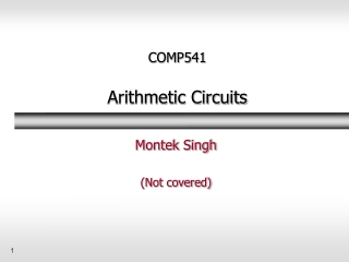 COMP541 Arithmetic Circuits