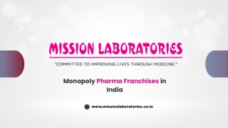 Monopoly Pharma Franchises in India