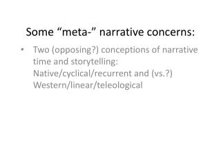 master narrative and meta narrative