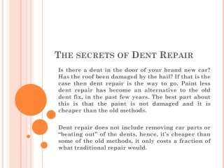 Dent removal Riverside CA | Car door ding repair San Bernard