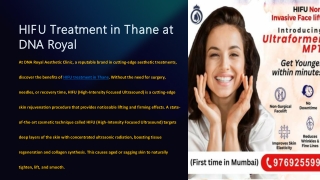 HIFU Treatment in Thane at DNA Royal