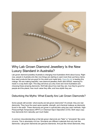 Why Lab Grown Diamond Jewellery Is the New Luxury Standard in Australia.