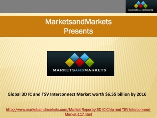 Global 3D IC Market worth $6.55 billion at CAGR of 16.9% by