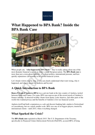 What Happened to BPA Bank  Inside the BPA Bank Case