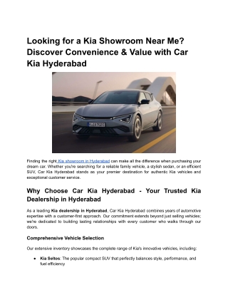 Looking for a Kia Showroom Near Me_ Discover Convenience & Value with Car Kia Hyderabad