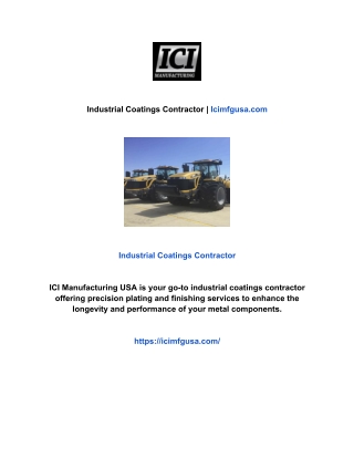 Industrial Coatings Contractor | Icimfgusa.com