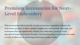 From Threads to Finishing: A Complete Embroidery Guide