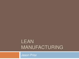 LEAN Manufacturing