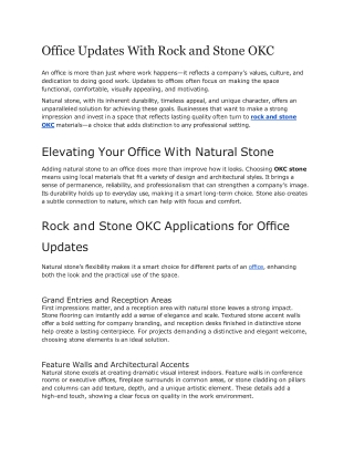 E - Office Updates With Rock and Stone OKC