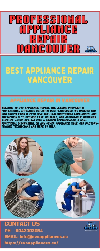 Professional Appliance Repair Vancouver