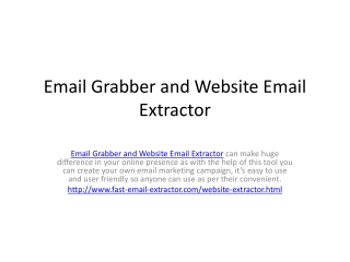 Email Grabber and Website Email Extractor