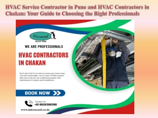 HVAC Service Contractor in Pune and HVAC Contractors in Chakan Your Guide to Choosing the Right Professionals
