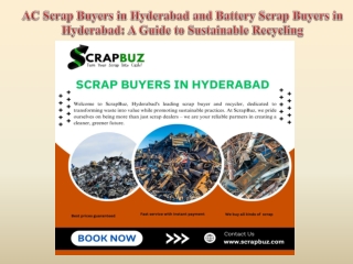AC Scrap Buyers in Hyderabad and Battery Scrap Buyers in Hyderabad A Guide to Sustainable Recycling