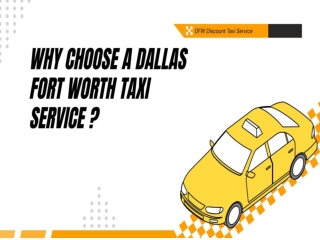 Why Choose a Dallas Fort Worth Taxi Service