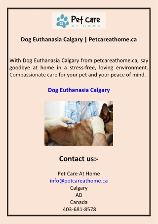 Document1.Dog Euthanasia Calgary Petcareathome.ca