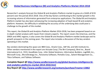 Global Business Intelligence (BI) and Analytics Platforms Ma
