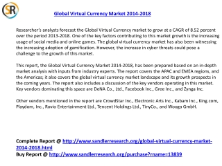 Global Virtual Currency Market 2018 Forecast in New Research