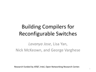 Building Compilers for Reconfigurable Switches