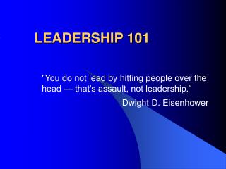 LEADERSHIP 101