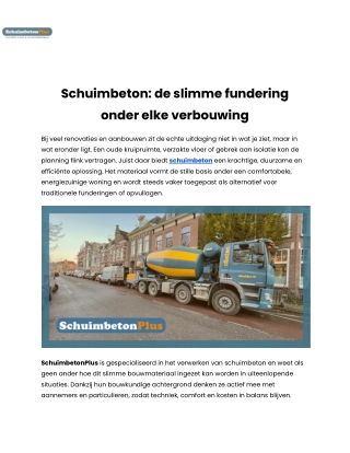 Schuimbeton_ de slimme fundering onder elke verbouwing
