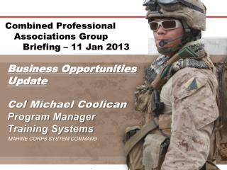 Col Michael Coolican Program Manager Training Systems