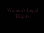 Women s Legal Rights