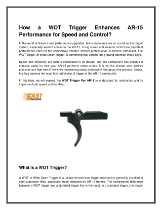 Performance Shooting Gear - Best Forced Reset Triggers Reviewed