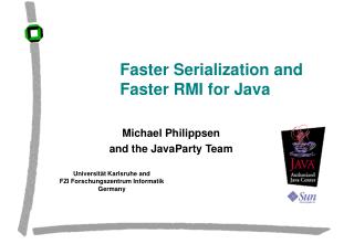 Faster Serialization and Faster RMI for Java