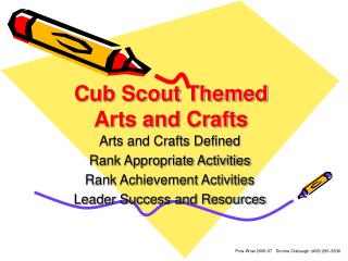 Cub Scout Themed Arts and Crafts