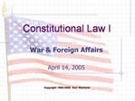 War Foreign Affairs April 14, 2005