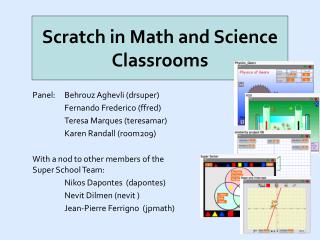 Scratch in Math and Science Classrooms