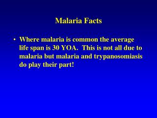 Malaria Facts