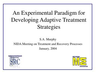 An Experimental Paradigm for Developing Adaptive Treatment Strategies