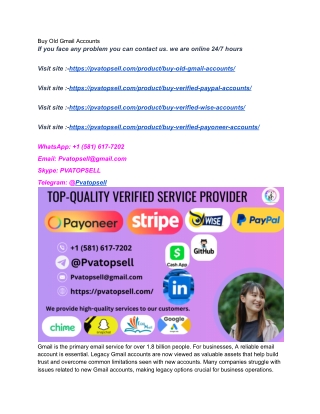 Buy Old Gmail Accounts - Frankie Russ's Blog