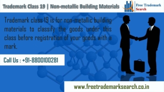 Trademark Class 19 | Non-metallic Building Materials